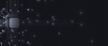 Soyut devre kartı fütüristik teknoloji işleme iş geçmişi