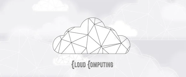 Tecnología Nube Moderna Fondo Concepto Web Digital Integrado — Archivo Imágenes Vectoriales