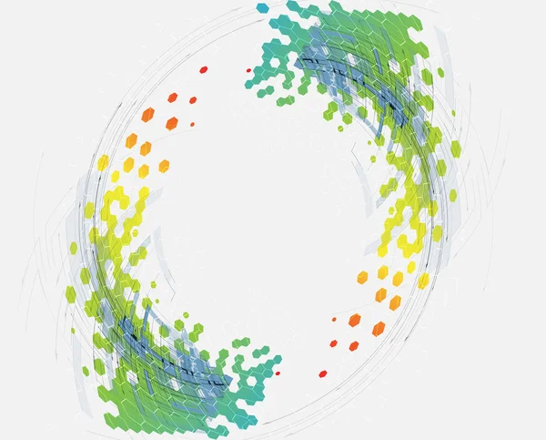 抽象的六角形背景与阴影 — 图库矢量图片