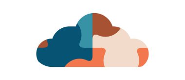 modern bulut teknolojisi. Entegre dijital web konsepti arka planı