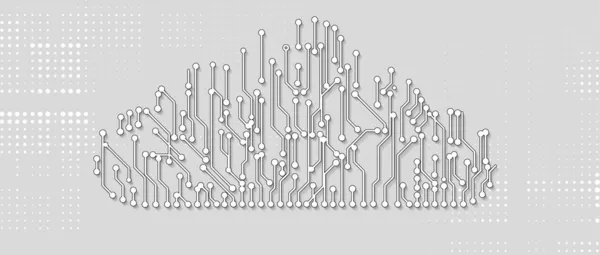 Moderna Tecnologia Cloud Contesto Web Digitale Integrato — Vettoriale Stock