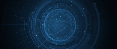 modern bulut teknolojisi. Entegre dijital web konsepti arka planı