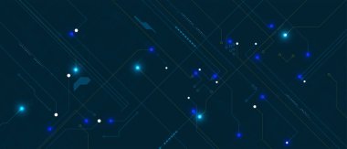 Soyut devre kartı fütüristik teknoloji işleme iş geçmişi