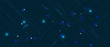 Soyut devre kartı fütüristik teknoloji işleme iş geçmişi