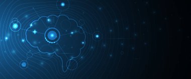 Soyut devre kartı fütüristik teknoloji işleme iş geçmişi