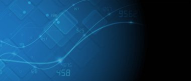 Soyut devre kartı fütüristik teknoloji işleme iş geçmişi