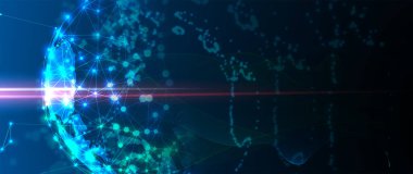 Yapay zeka kavramsal teknoloji Illustration. Fütüristik arka plan