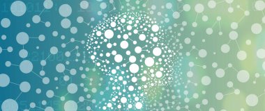 Yapay zeka kavramsal teknoloji Illustration. Fütüristik arka plan