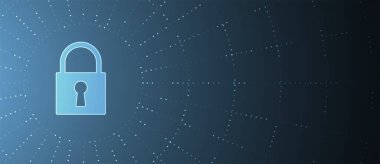 İş geçmişi için internet dijital siber güvenlik teknolojisi kavramı. Yaban domuzunu kilitle.