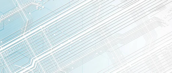 Abstrakt Kretskort Futuristisk Teknik Bearbetning Affärsbakgrund — Stock vektor