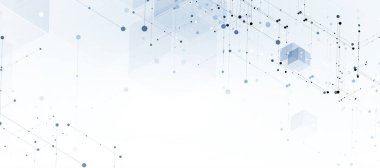 Soyut altıgen arkaplan. Teknoloji çocuk felci tasarımı. Dijital gelecekçi minimalizm. Vektör