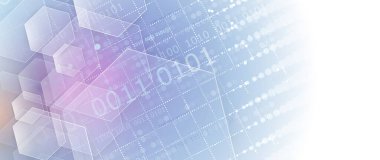 Soyut altıgen arkaplan. Teknoloji çocuk felci tasarımı. Dijital gelecekçi minimalizm. Vektör