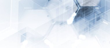 Soyut altıgen arkaplan. Teknoloji çocuk felci tasarımı. Dijital gelecekçi minimalizm. Vektör