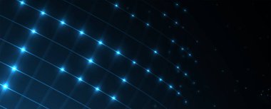 Kuantum işleme. Derin öğrenme yapay zekası. İşletme veya bilim sunumu için gelecekteki yeni teknoloji. Vektör arkaplanı