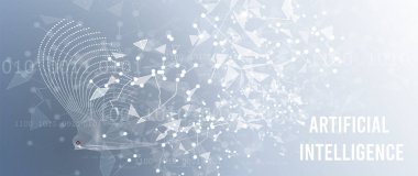 Yapay zeka kavramsal teknoloji Illustration. Fütüristik arka plan