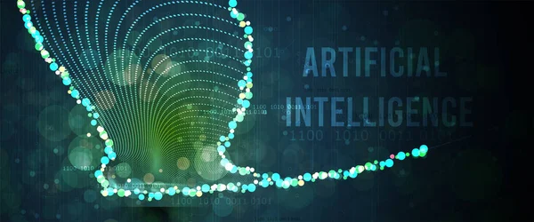 Yapay zeka kavramsal teknoloji Illustration. Fütüristik arka plan