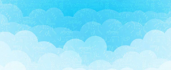 Moderne Cloud Technologie Integriertes Digitales Webkonzept Hintergrund — Stockvektor