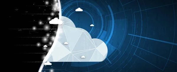 Tecnología Nube Moderna Fondo Concepto Web Digital Integrado — Vector de stock