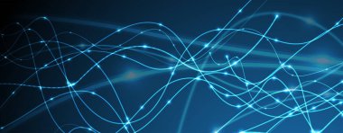 Neural ağ kavramı. Hücreleri bağlantıları ile bağlı. Yüksek teknoloji işlemi. Fütüristik arka plan