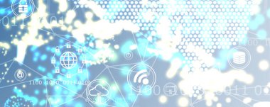 Yapay zeka kavramsal teknoloji Illustration. Fütüristik arka plan