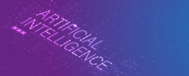 Yapay zeka kavramsal teknoloji Illustration. Fütüristik arka plan