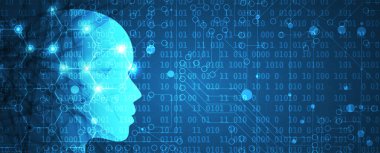 Yapay zeka kavramsal teknoloji Illustration. Fütüristik arka plan