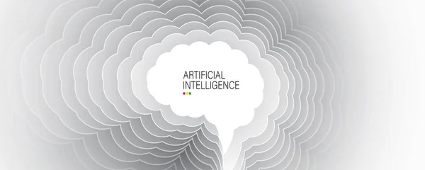 Absztrakt Mesterséges Intelligencia Technológia Web Háttér Virtuális Koncepció — Stock Vector