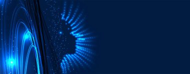 Soyut yapay zeka. Teknoloji web arka plan. Sanal kavramı