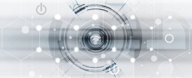 İş geçmişi için internet dijital siber güvenlik teknolojisi kavramı. Yaban domuzunu kilitle.