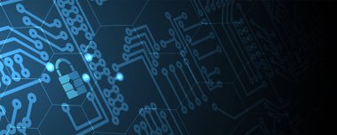 İş geçmişi için internet dijital siber güvenlik teknolojisi kavramı. Yaban domuzunu kilitle.