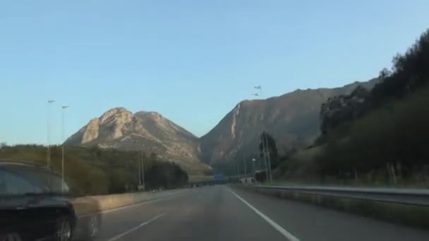 Asturias Highway fast 60 — Stock Video