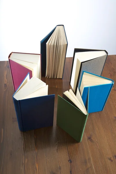 Star of books on table — Stock Photo, Image