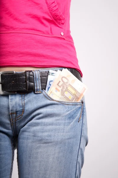 Χρήματα στην τσέπη — Φωτογραφία Αρχείου