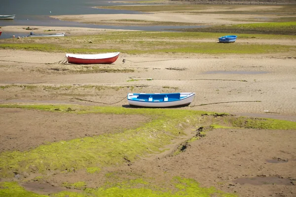 Small boats on land ground — Stock Photo, Image