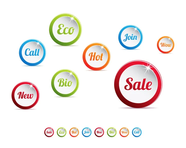 Colored web buttons — Stock Vector