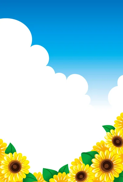 Ayçiçeği ve gökyüzü