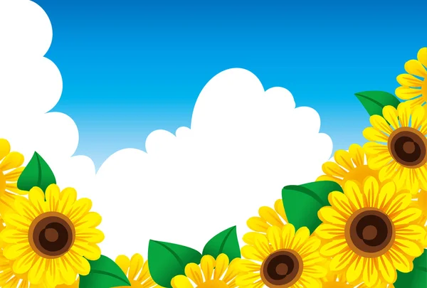 Ayçiçeği ve gökyüzü