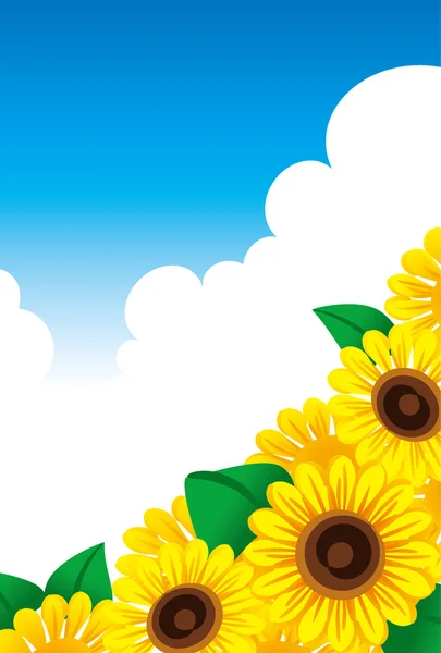 Ayçiçeği ve gökyüzü