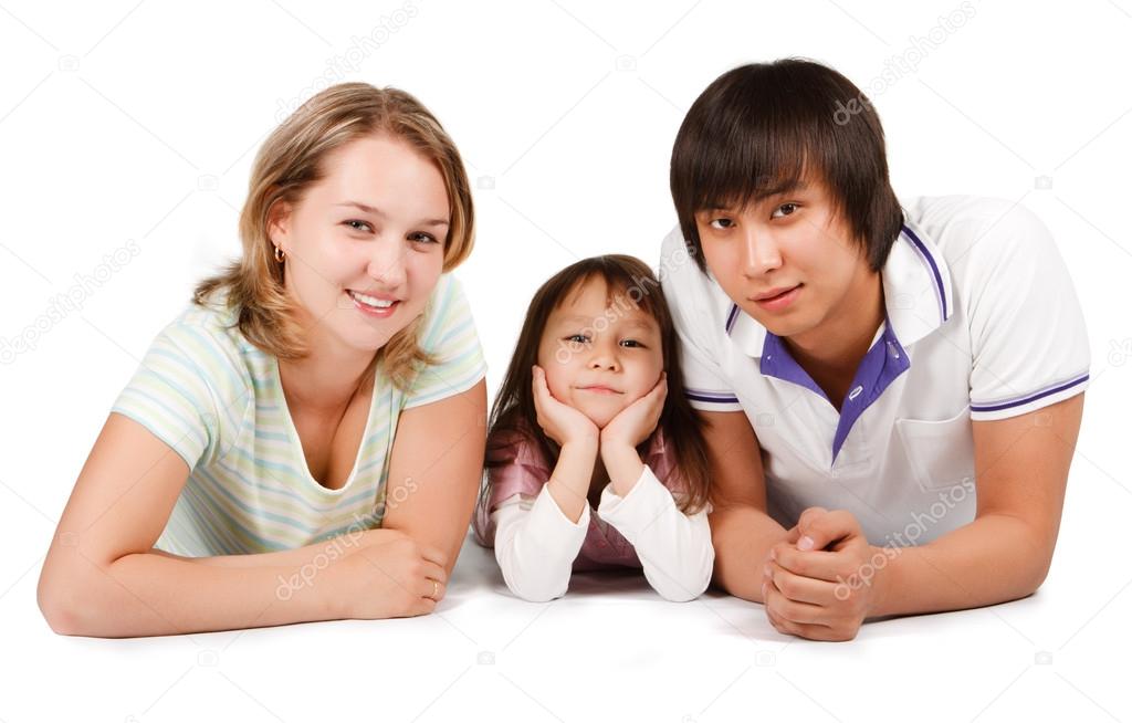 Casual portrait of a healthy, attractive young family