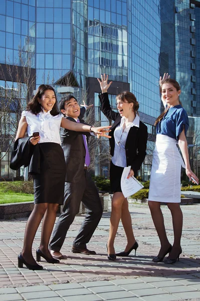 Grupo Feliz de Negócios — Fotografia de Stock