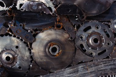 metal Dişliler, Araba, Oto, moto. El Sanatları üzerinden kullanılan metal sanat