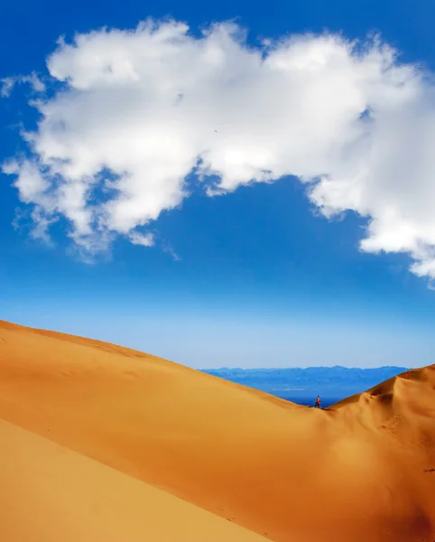 Marcher sur le bord de la dune de sable — Photo