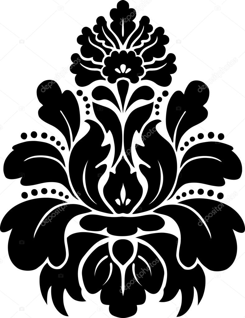 Damask pattern. Vector.