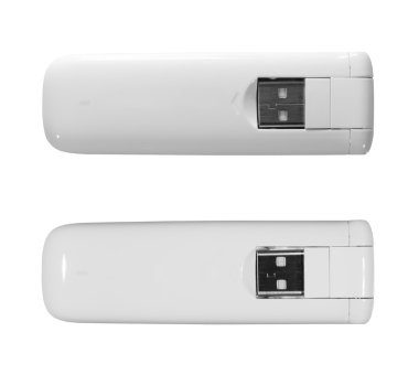 Beyaz 3g, 4g lte usb kablosuz mobil modem izole beyaz, t