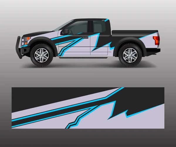 卡车图形化乙烯包装矢量的现代设计 — 图库矢量图片