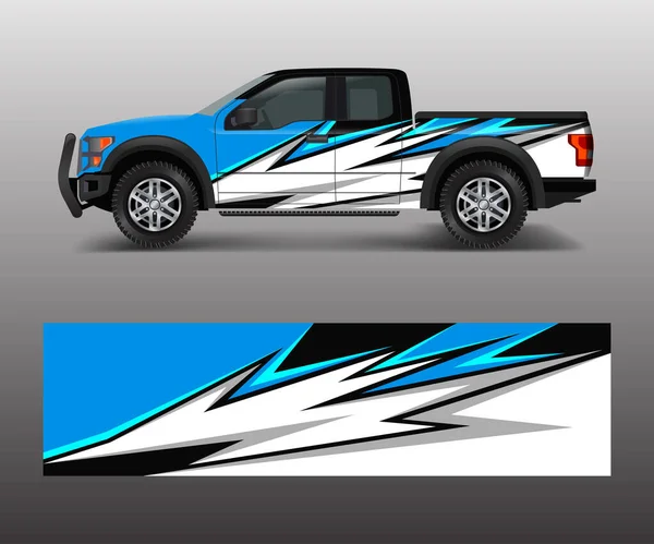 Design Grafico Moderno Astratto Camion Veicoli Avvolgere Marcare Caldo Adesivi — Vettoriale Stock
