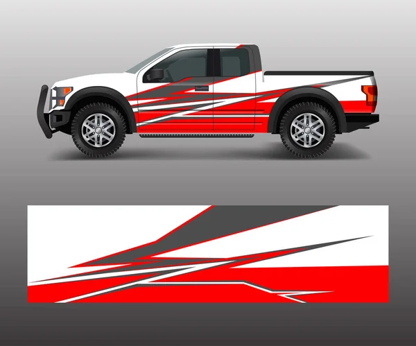 레이싱 그래픽 Offroad Vehicle Wrap Design Vector — 스톡 벡터