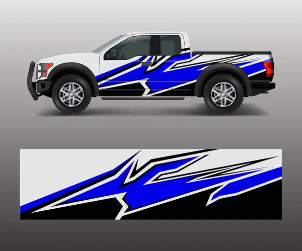 Abstract Racing Grafische Achtergrond Vector Voor Offroad Voertuig Wrap Ontwerp — Stockvector