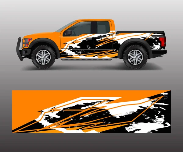 Obtékání Grafický Design Vektor Pro Road Truck Abstraktní Sportovní Dobrodružné — Stockový vektor