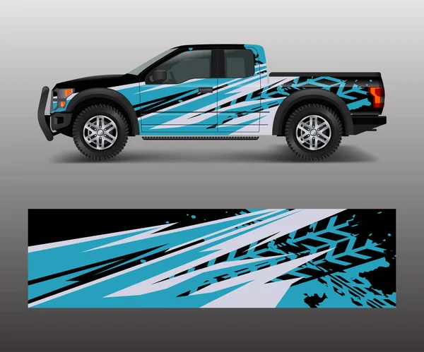 레이싱 그래픽 Offroad Vehicle Wrap Design Vector — 스톡 벡터